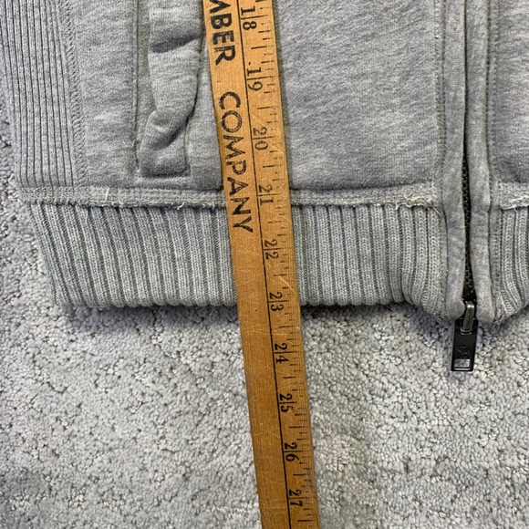 VINTAGE Y2K Abercrombie & Fitch Hoodie Womens Large Faux Fur Lined Zip Up Gray - Picture 11 of 14